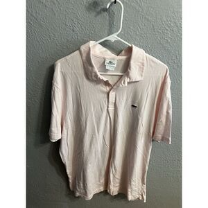 Lacoste Mens Fit Pink Summer Short Sleeve Polo Shirt Size 6‎